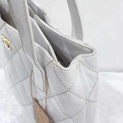 Chanel vintage wild stitch cc caviar tote bag