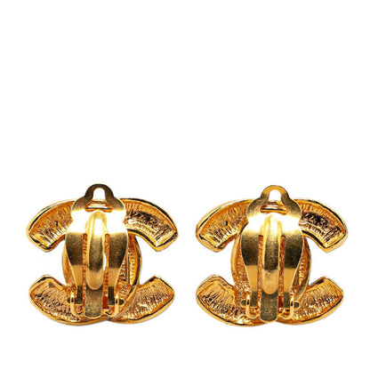 Chanel CC Matelasse Clip On Earrings  Metal Earrings in Excellent condition