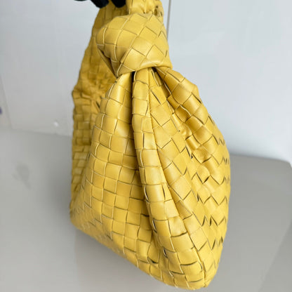 Bottega Veneta Jodie Small Yellow Lambskin Leather