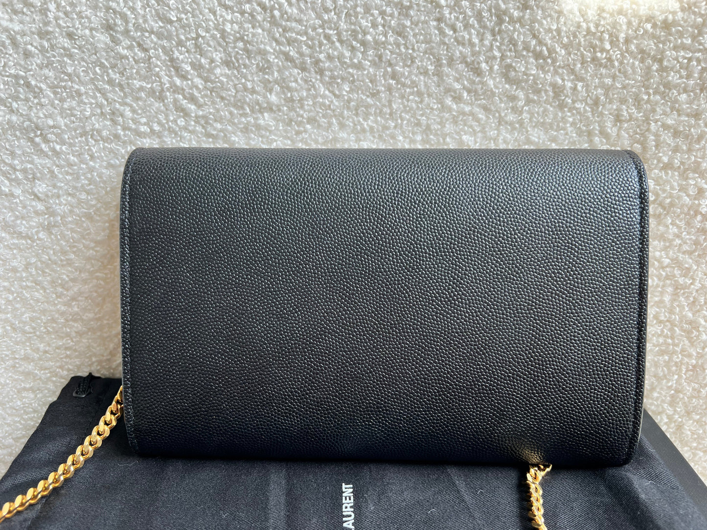 Yves Saint Laurent (YSL) Black Uptown Chain Wallet