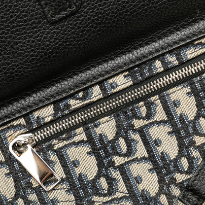 Oblique Canvas Saddle Messenger Pouch