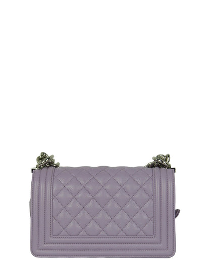 Chanel 2024 Purple Caviar Leather Small Boy Bag