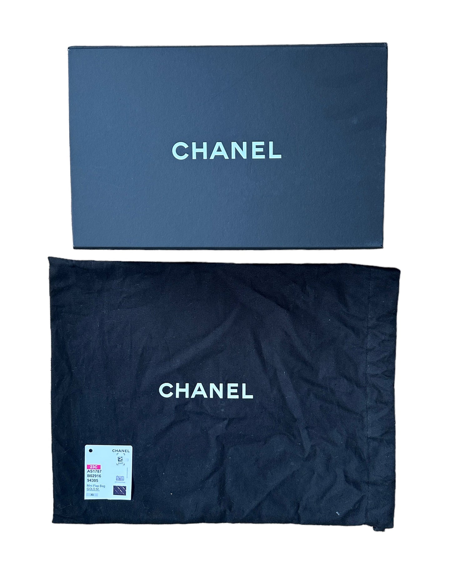 Chanel 2023 Black Lambskin Quilted Rectangular CC Pearl Crush Mini Flap Bag