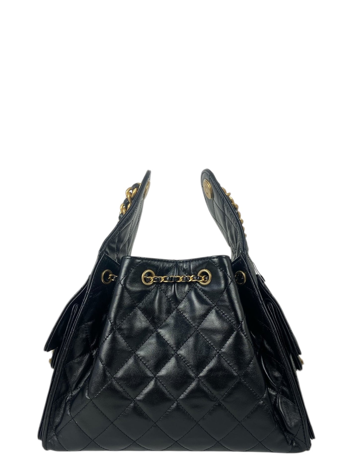 Chanel 2025 Black Leather Small 25 Hobo