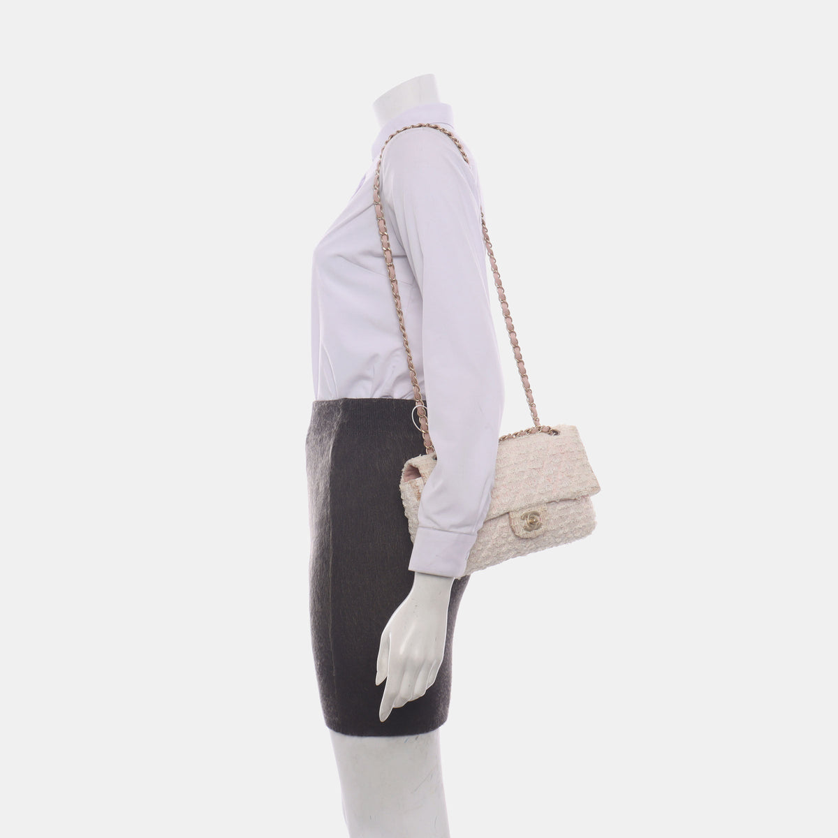 Chanel Flap Bag Medium Pink Tweed 2009-2010