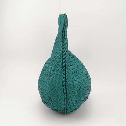 Bottega Veneta Belly Hobo Intrecciato Green Nappa Leather Large