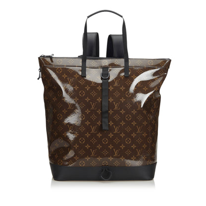 Louis-Vuitton Brown Dark Coated Canvas Fabric Monogram Glaze Backpack
