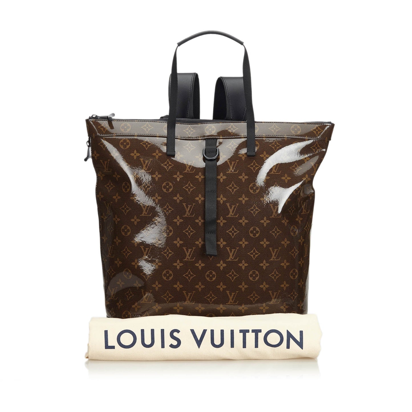Louis-Vuitton Brown Dark Coated Canvas Fabric Monogram Glaze Backpack