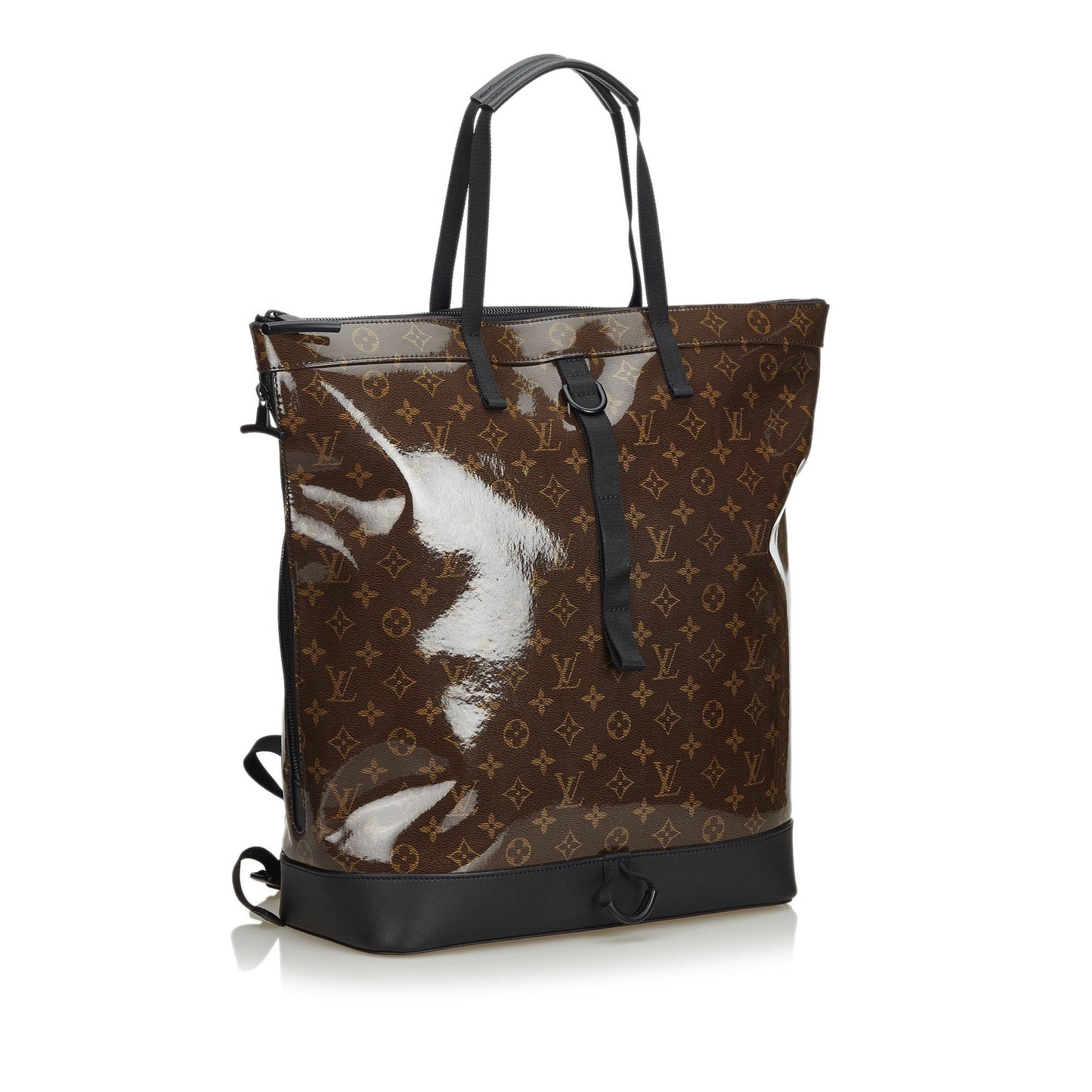 Louis-Vuitton Brown Dark Coated Canvas Fabric Monogram Glaze Backpack