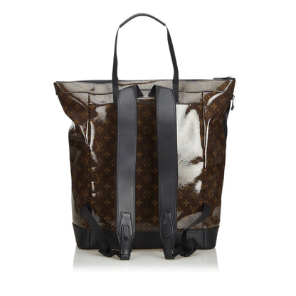 Louis-Vuitton Brown Dark Coated Canvas Fabric Monogram Glaze Backpack