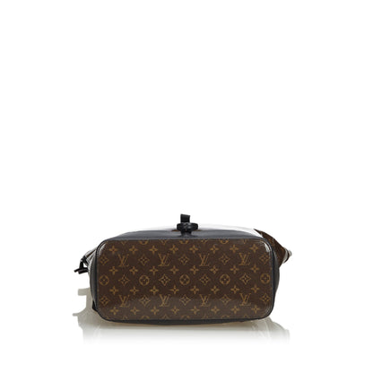 Louis-Vuitton Brown Dark Coated Canvas Fabric Monogram Glaze Backpack