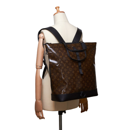 Louis-Vuitton Brown Dark Coated Canvas Fabric Monogram Glaze Backpack