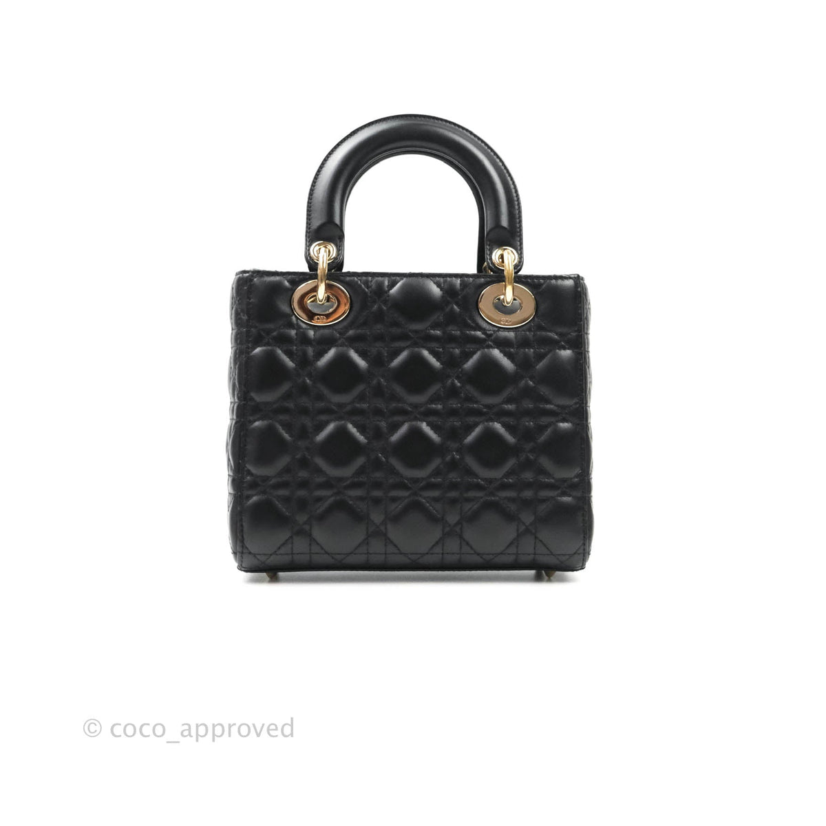 Christian Dior Lambskin My ABCDior Lady Dior Black Gold Hardware
