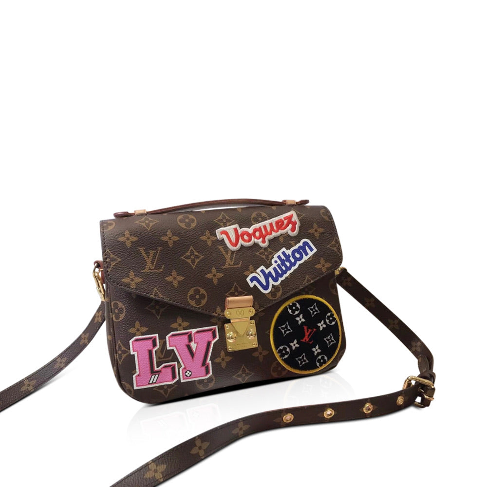 Louis-Vuitton Monogram Patches Pochette Metis