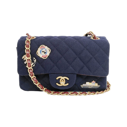 Chanel Classic Flap Mini Métiers d'Art Paris-Hamburg 2018 Wool Nautical Charms