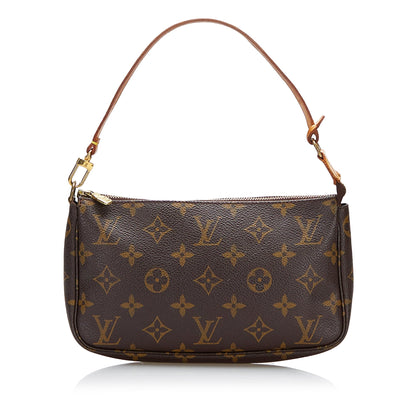 LOUIS VUITTON Monogram Pochette Accessoires Brown