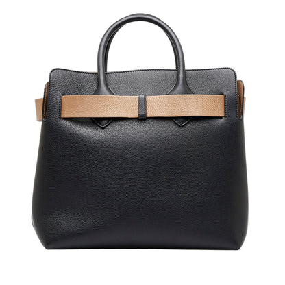Burberry Belt Handbag Small Black Leather