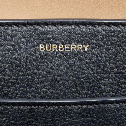 Burberry Belt Handbag Small Black Leather