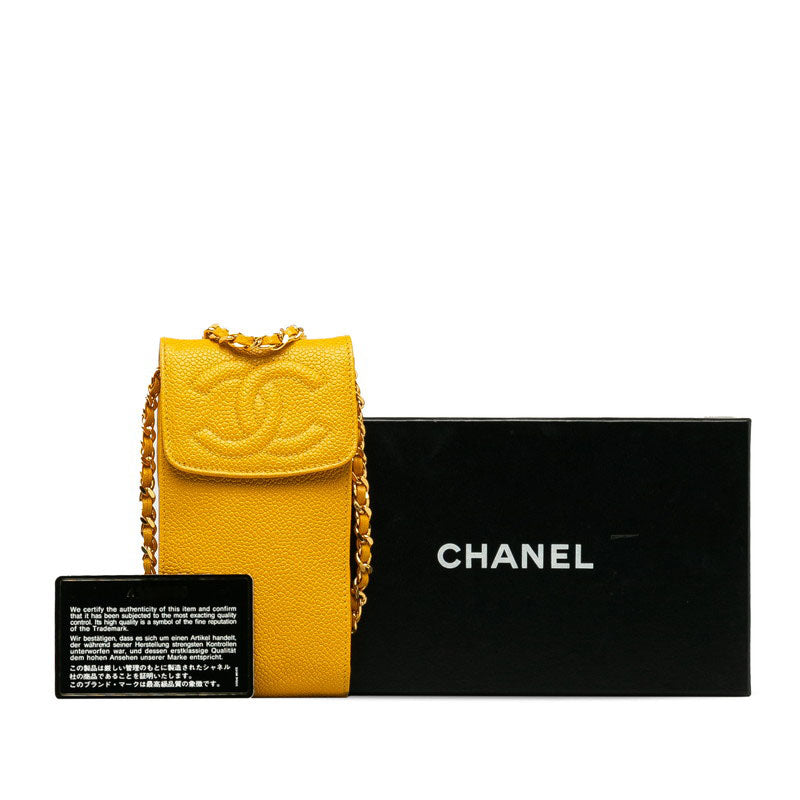 Chanel CC Caviar Phone Case Crossbody Bag Leather Shoulder Bag in Good condition