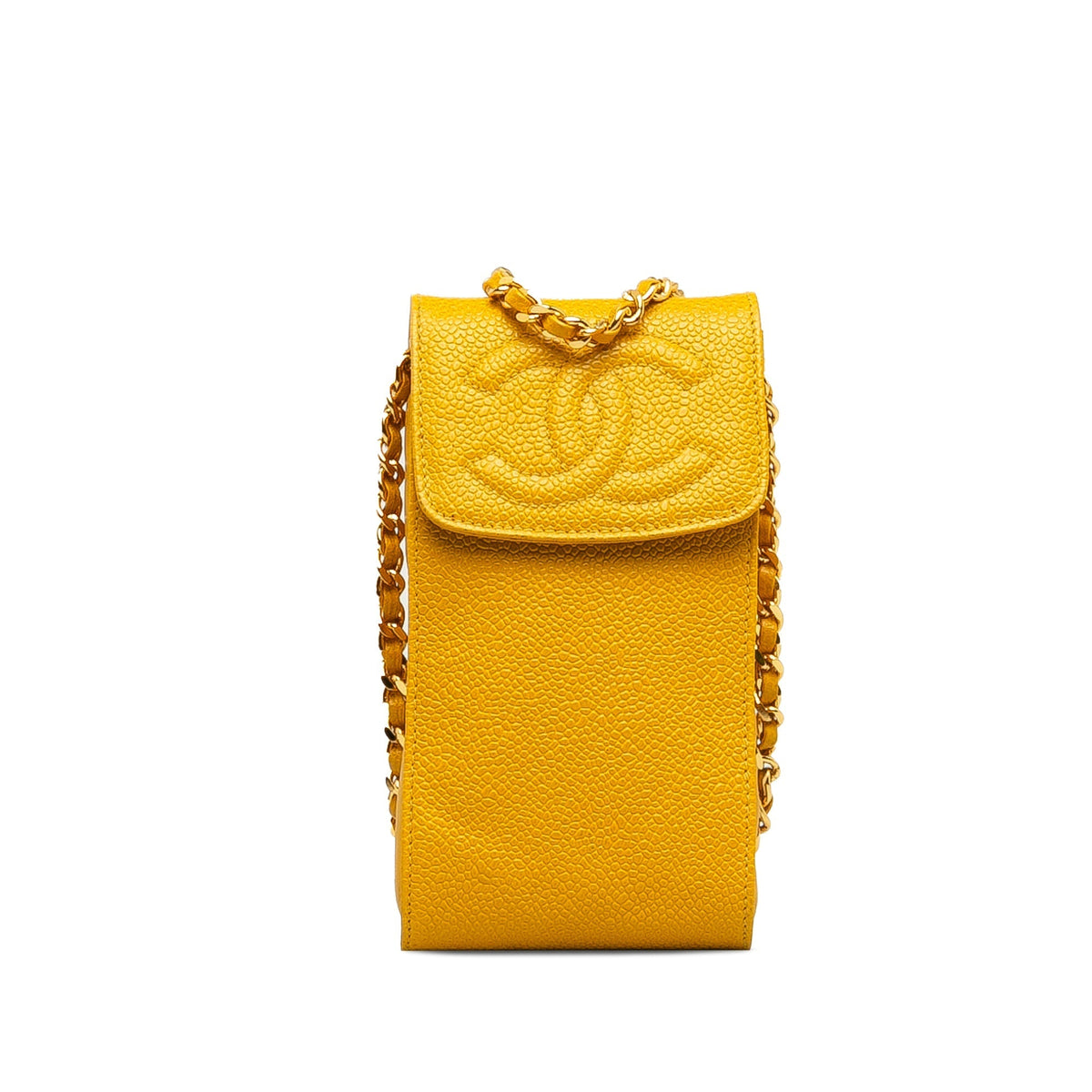 CHANEL CC Caviar Phone Crossbody Bag