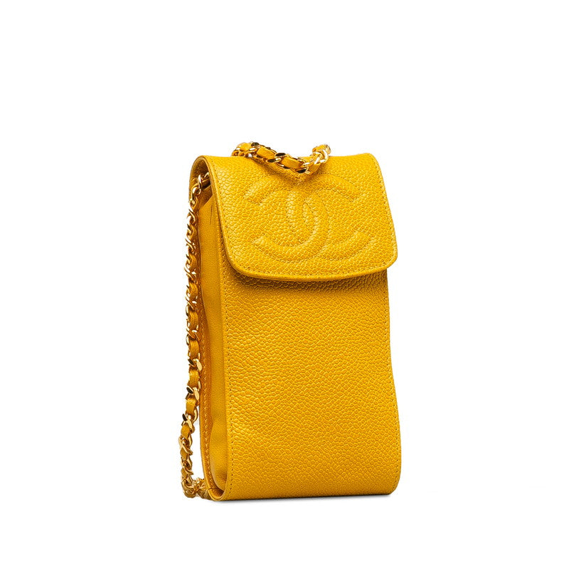Chanel CC Caviar Phone Case Crossbody Bag Leather Shoulder Bag in Good condition