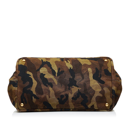 Prada Canapa Camouflage Tote Bag