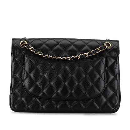Chanel Jumbo Classic Caviar Double Flap Bag Leather Shoulder Bag in Good condition