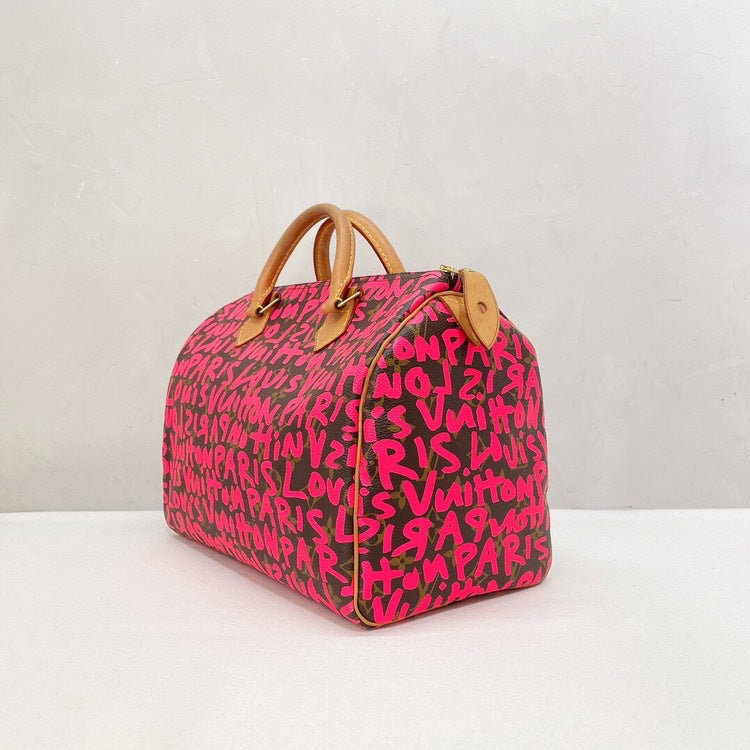 Louis Vuitton Speedy Handbag Limited Edition Monogram Graffiti 30