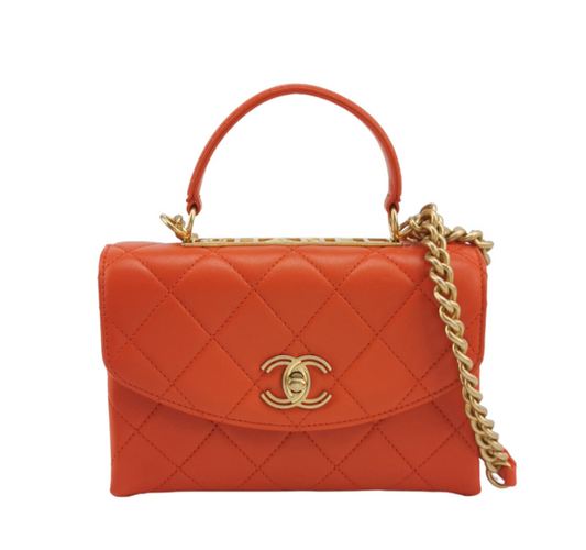 Chanel flap bag **cm red