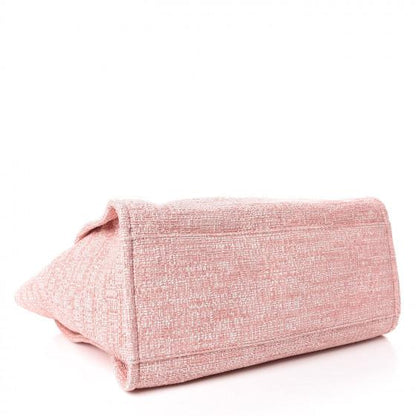 Chanel Deauville Fabric Tote Pink Fuchsia