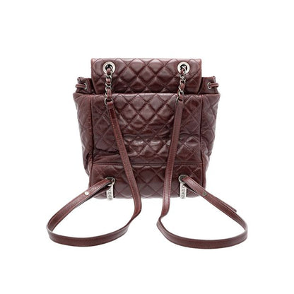 CHANEL Paris-Salzburg Mountain Maroon Calfskin Leather Backpack