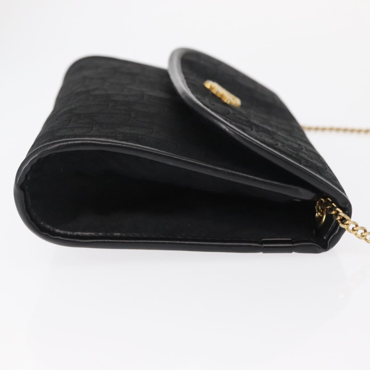 Christian Dior Vintage Trotter Shoulder Bag Canvas Black Canvas Shoulder Bag Bag ()