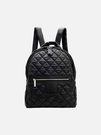 CHANEL Coco Cocoon Black Quilted Backpack