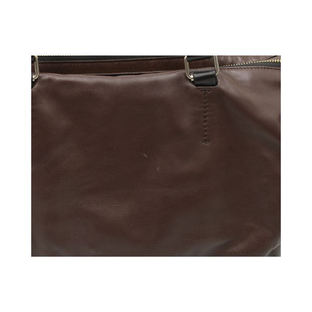 Celine Dark Brown Triple Zip Satchel