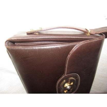 Gucci Vintage Pursesdesigner Purses Rich Brown Leather Satchel