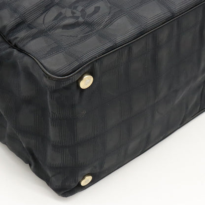 CHANEL NEW LABEL LINE  MM TORTE BAG Nylon  Black Black Gold  A15991