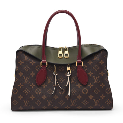 Louis Vuitton Khaki & Burgundy Monogram Canvas Tuileries Bag