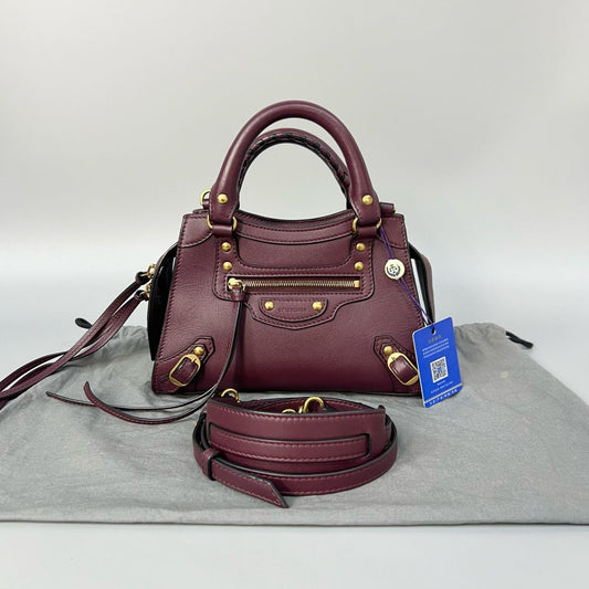 Balenciaga city neo classic XS 21.5×14×9.5cm Burgundy XJ10878