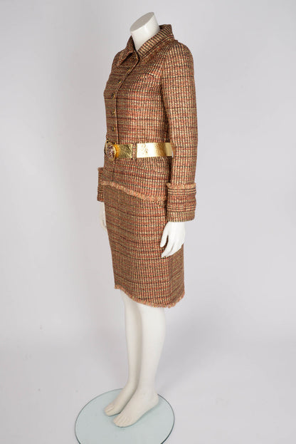 Chanel Metallic Tweed Paris to Egypt Skirt Suit