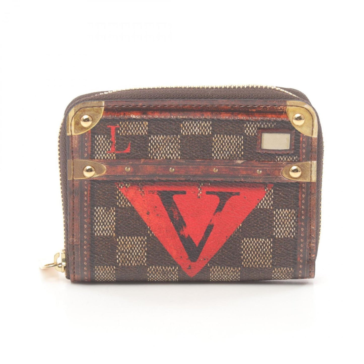 Louis Vuitton  Damier Canvas Coated Canvas Leather Coin Purse/Coin Case