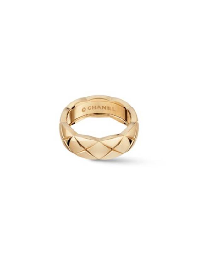 Coco Crush Quilted Motif Small Ring Gold Chanel