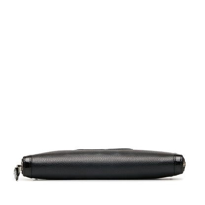 Chanel Coco Long Wallet Black Leather  Chanel