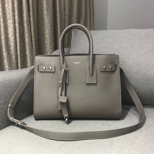 YSSL Sac De Jour Small Stone Grey For Women 12.5in/32cm YSL 