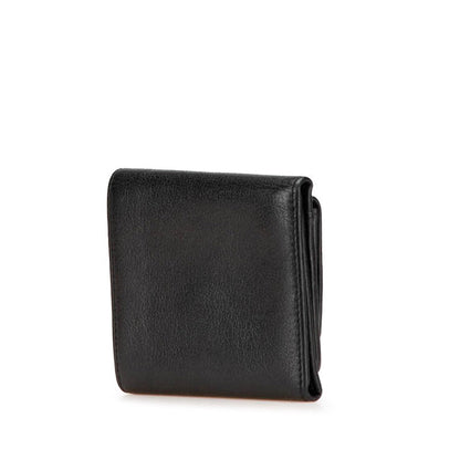 Chanel Camellia Coco Mark Lambskin Trifold Wallet