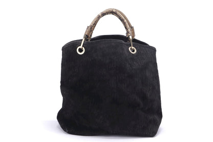 LOUIS VUITTON WHISPER WITH PYTHON SKIN HANDLE (M95811) (FL2058) GM SIZE, KOHL MONOGRAM EMBOSSED SUEDE, WITH DUST COVER