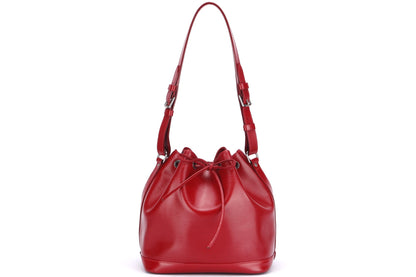 Louis Vuitton Petit Néonoé Red Epi Leather Bucket Bag (TJ1183), Silver Hardware, with Dust Cover