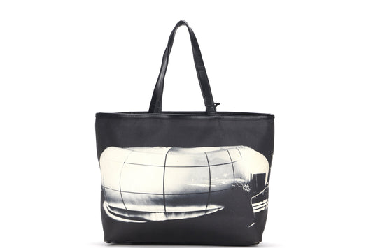 CHANEL KARL LAGERFELD LE MOBILE ART BLACK COATED CANVAS TOTE (1257xxxx), WITH , NO DUST COVER