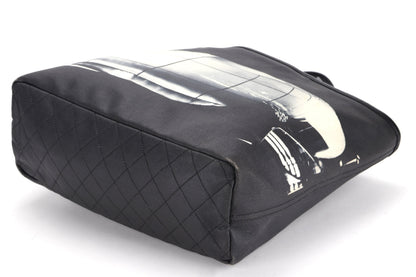 CHANEL KARL LAGERFELD LE MOBILE ART BLACK COATED CANVAS TOTE (1257xxxx), WITH , NO DUST COVER