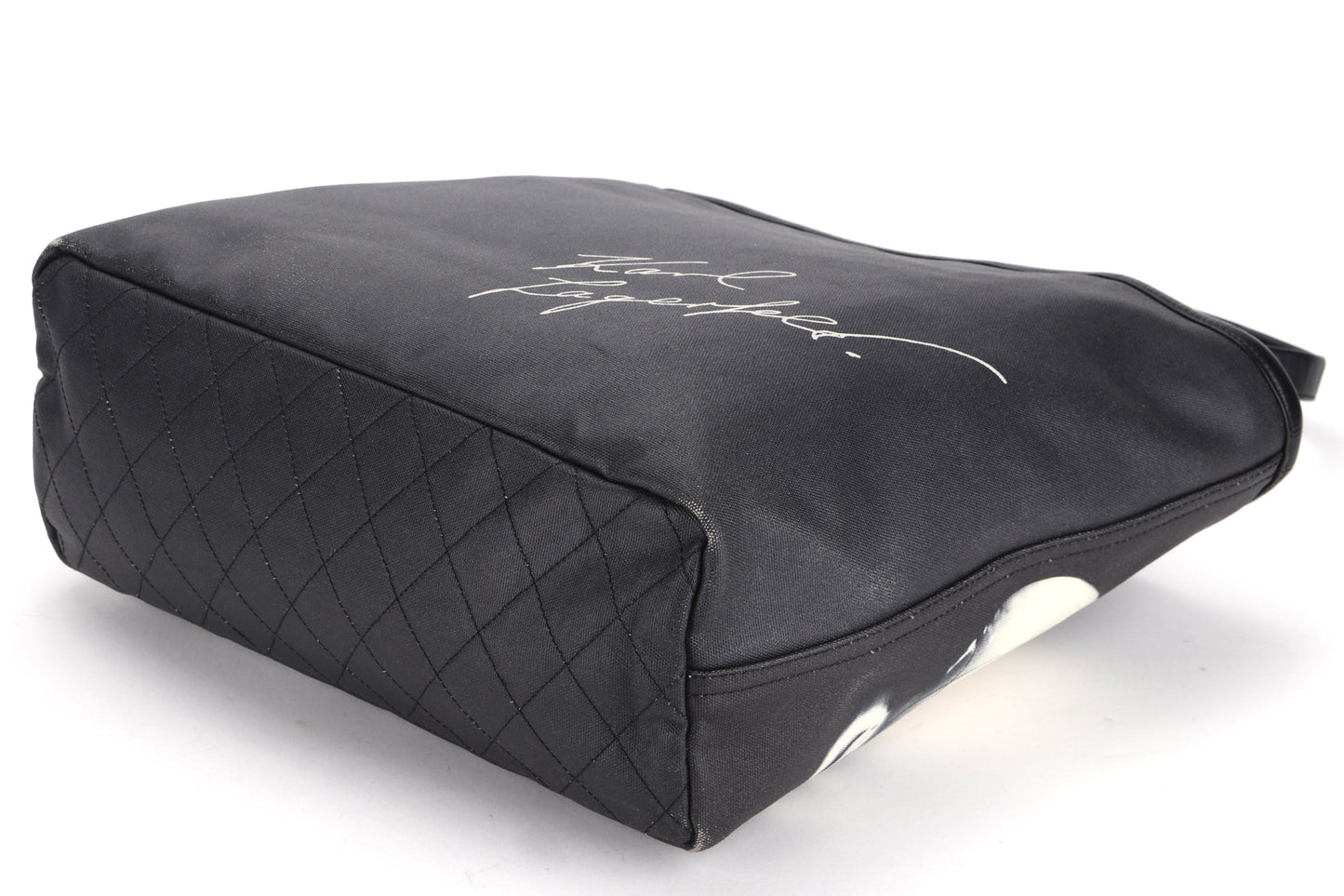 CHANEL KARL LAGERFELD LE MOBILE ART BLACK COATED CANVAS TOTE (1257xxxx), WITH , NO DUST COVER