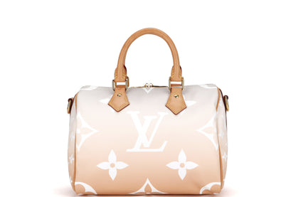 LOUIS VUITTON SPEEDY BANDOULIERE 25 (M45722) MONOGRAM GIANT GRADIENT, WITH STRAP, CHARM, LOCK, KEYS & DUST COVER